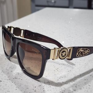 Versace Brown Gradient Medusa Sunglasses